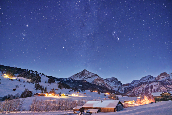 Nachthimmel im Berner Oberland